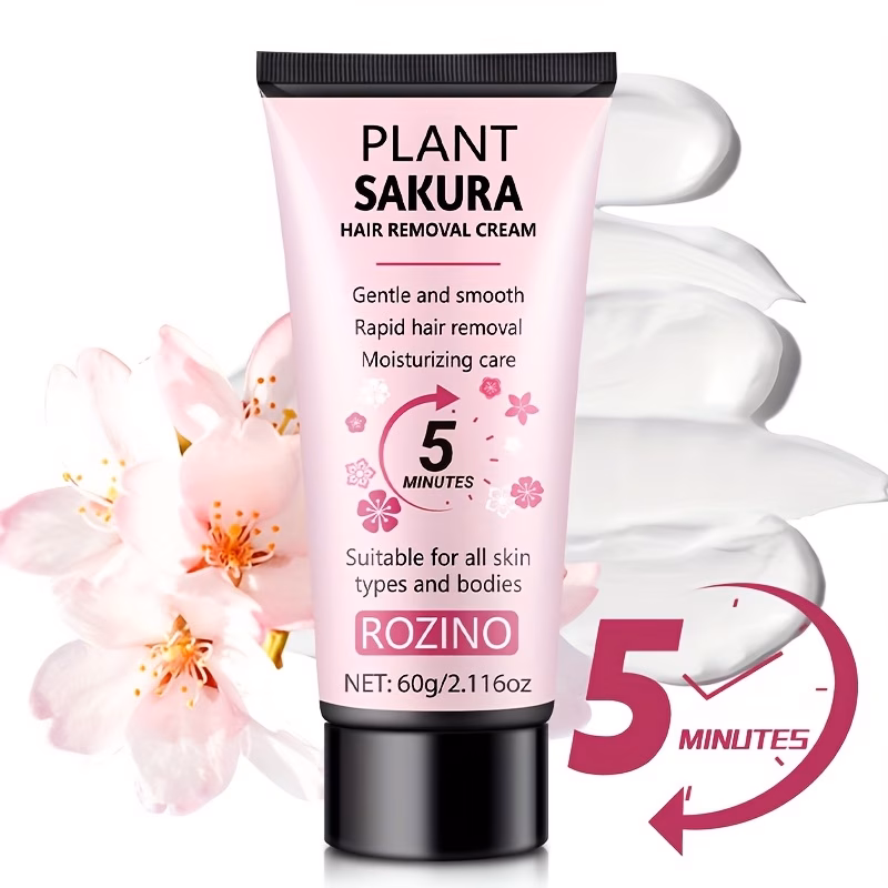 инстант отстранување на влакна, користи се еднаш, 3-месечен , 60g sakura, не иритира кожа, и без остатоци полу-трајно отстранување на влакна, се користи за отстранување на влакна на лицето, усните, пазувите, нозете, рацете и интимните делови Детали за производот 2
