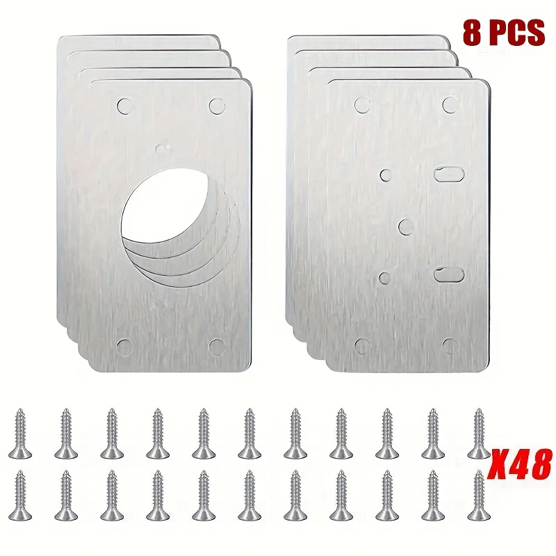 2pcs/4pcs/8pcs/16pcs Hinge Repair Kit - Cabinet Door Hinge Repair Plate Kitchen Cabinet Door Storage Cabinet Door Hinge Fixing Plate With Mounting Bracket