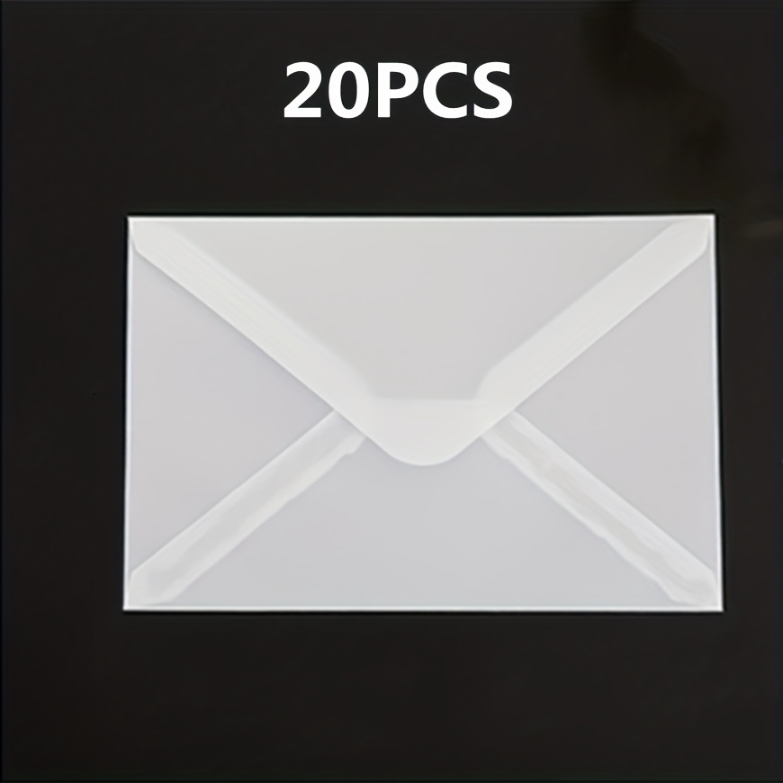 Image of Transparent Envelopes Made Of Sulfuric Acid Paper For Greeting Cards And Invitations, Measuring 6.9 X 4.9 Inches ( In Packs Of 20)