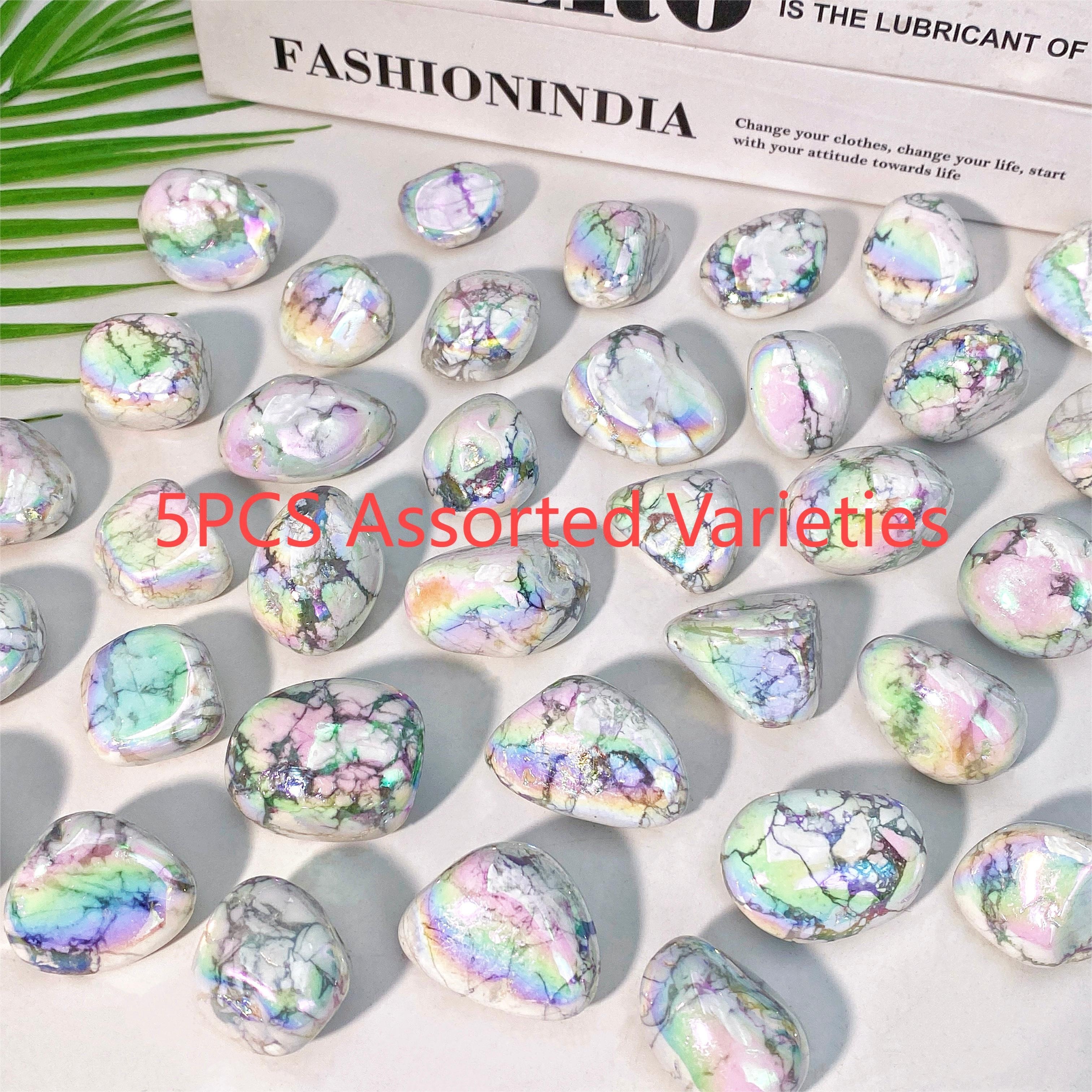 E-shop 3 Stk./5 Stk. 10-30 Howlite Tumbled Kristallsteine, Geburtstagsgeschenk, Geschenk für Frauen, Szenendekoration, Schmuckherstellung und