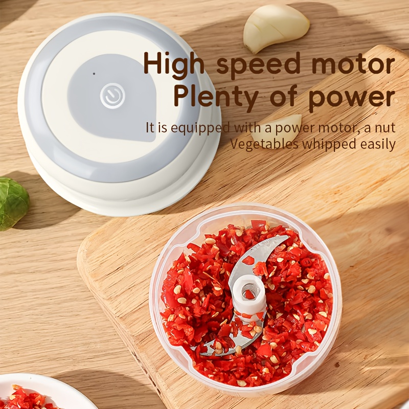 electric garlic masher beater usb rechargeable automatic garlic grinder with sus blades   for home kitchen use durable plastic construction garlic crusher kitchen gadget modern kitchenware   blending technology Product details 4