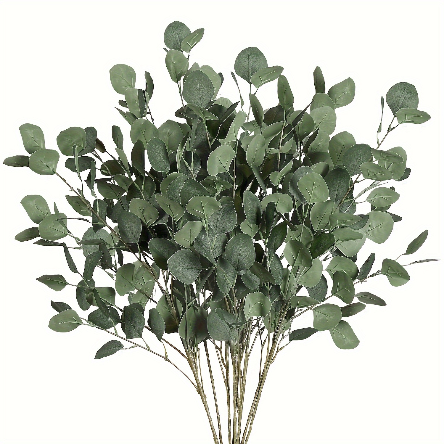 

3pcs Faux Eucalyptus Leaves, Artificial Eucalyptus Stems, Long Silvery Dollar Leaves Faux Leaf Branches, Fake Eucalyptus For Thanksgiving Christmas Decor (green)