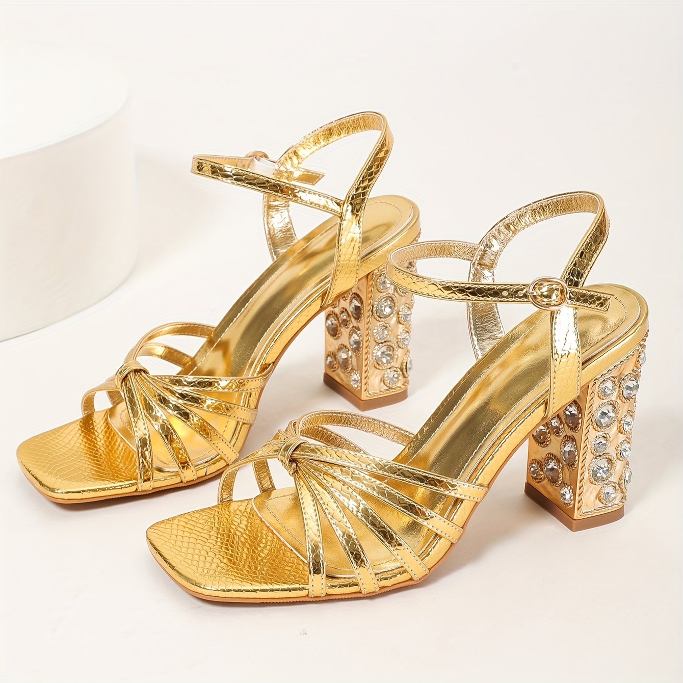 new stylish womens chunky high heeled sandals - Temu Brazil