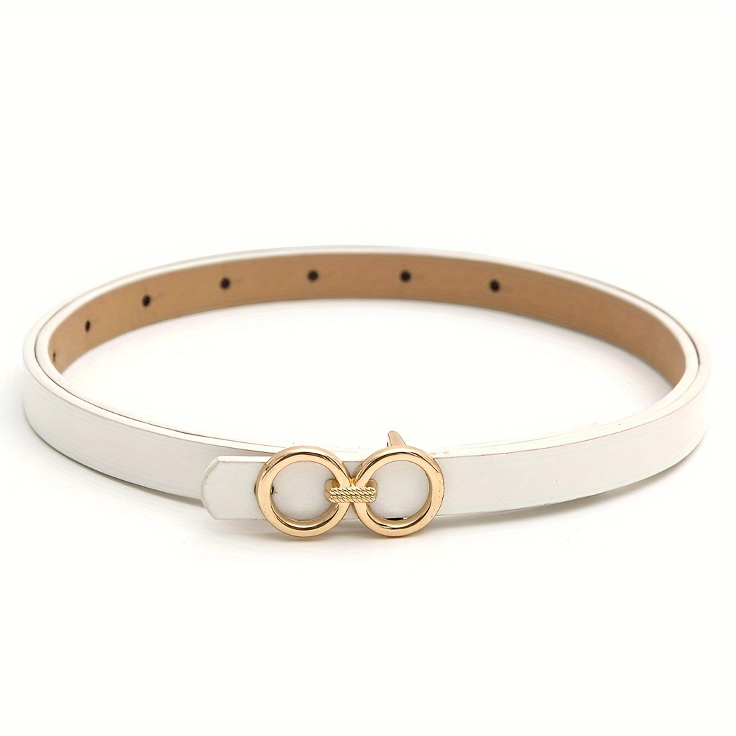 3pcs Set Women's Belt with 8-Buckle Metal (for 'female' characterthe 8th letter) - Waist Cinch for Pants Dresses Coats, Casual Party Office Wear, Standard Size (Not Plus), Versatile Dress Belt