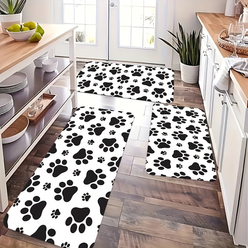 

1pc Mat Dog Paw - , - Polyester Rug For , , & Decor