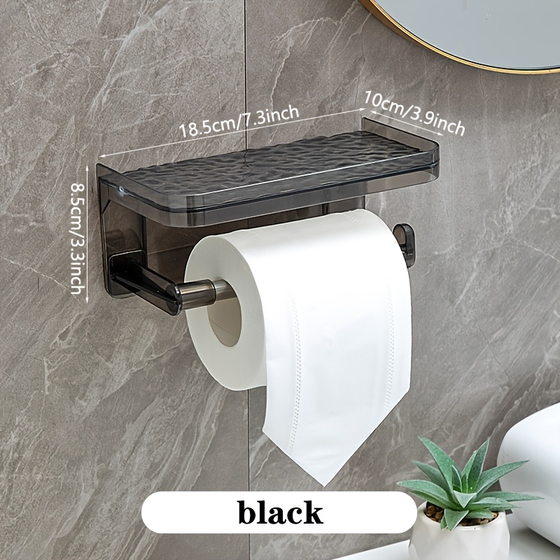 Paper Towel Storage Rack, Light Luxury Roll Paper Rack, To Punch Holes, Direct Paste, Suitable For Kitchen, Toilet, Hotel Toilet, Operated With 1 Hand