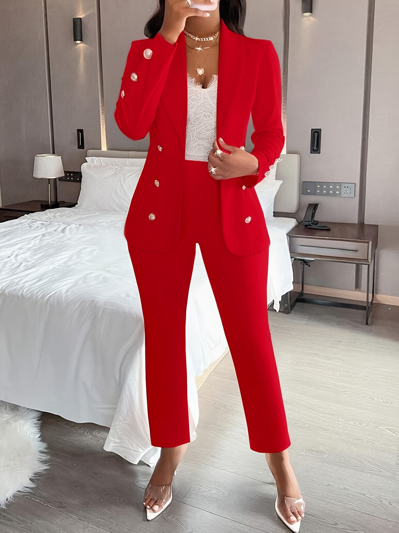 Womens Suits Womens Business Work Suit 2 Piece Outfits - Temu