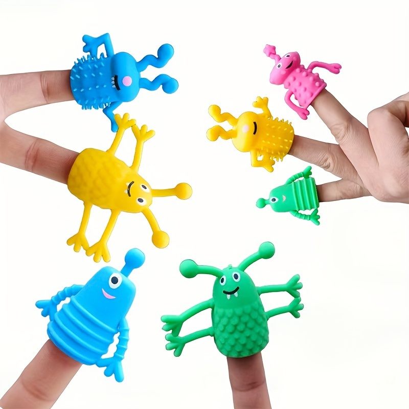 

7pcs Silicone Finger Puppets - Non-electric, Featherless Toys For Themed Birthday Parties, Graduation, , & Summer Fun - Party Favors & Gifts