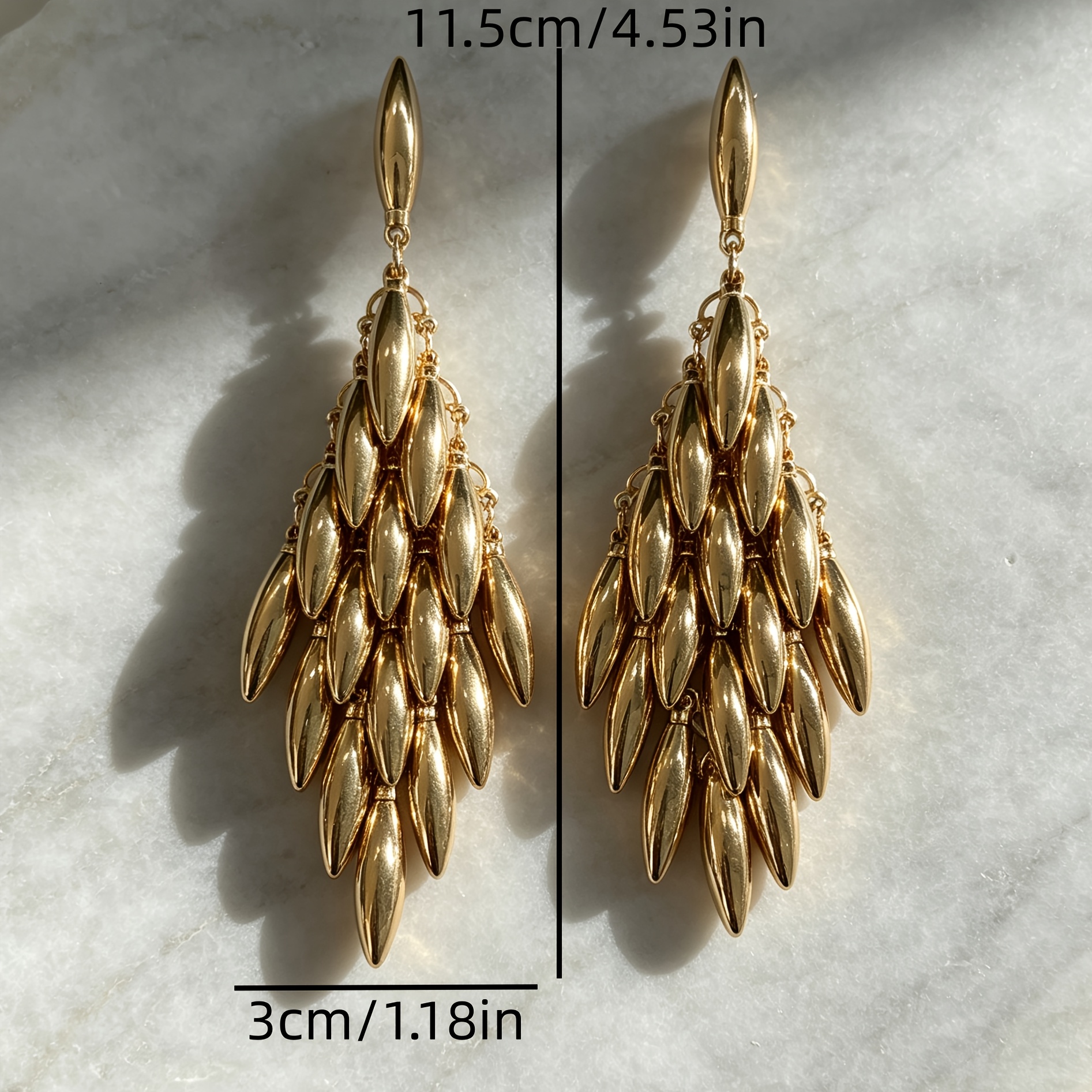 Women's Fashion Draped Multi-Layer Water Drop Earrings