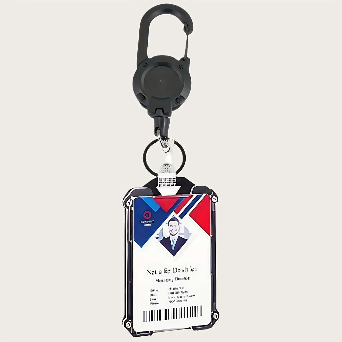 2d 2pcs Of [multifunctional High Elasticity Retractable Hook + Work Id Badge Holder], Id Work Badge Holder, Hook/keychain, Badge Holder