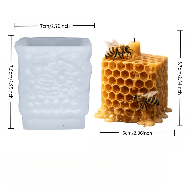 TEMU 3d Ins-style Honeycomb Silicone Mold, And Easy To Demold, Suitable For Scented Candles, Plaster Diffusers, Handmade Soaps, Resin Casting, Etc.