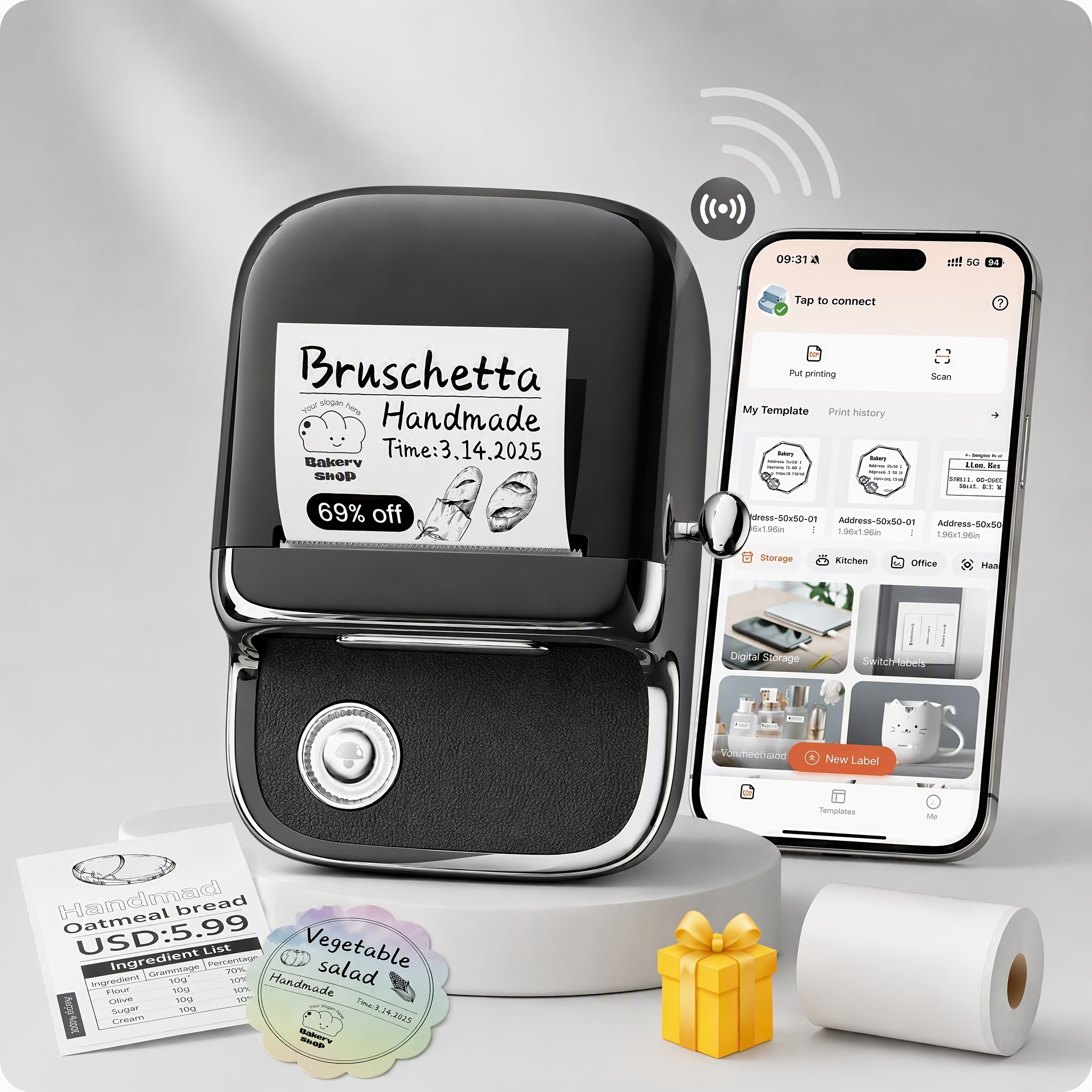 Image of [thermal Label Printer] M150 Label Maker, Newly Upgraded From The M110 Pro Label Printer, Premium Finish, Perfect For Small Business, Home, School & Retail Labeling Needs