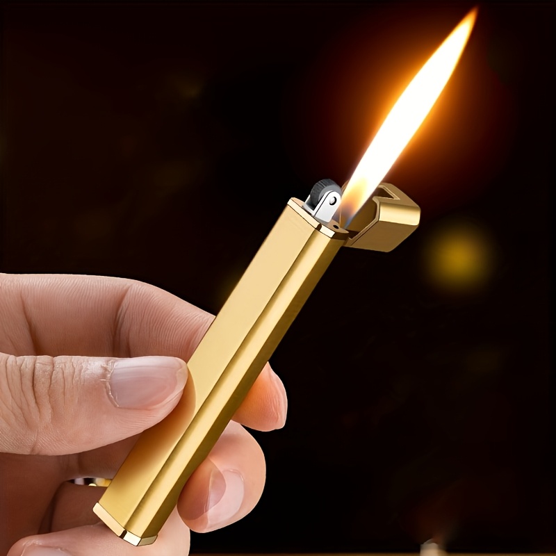 TEMU Butane-free Lighter, Design Compact And Wind-resistant, Outdoor Activities, Camping, Lighting Candles, And Suitable For Men And Women. Ideal For