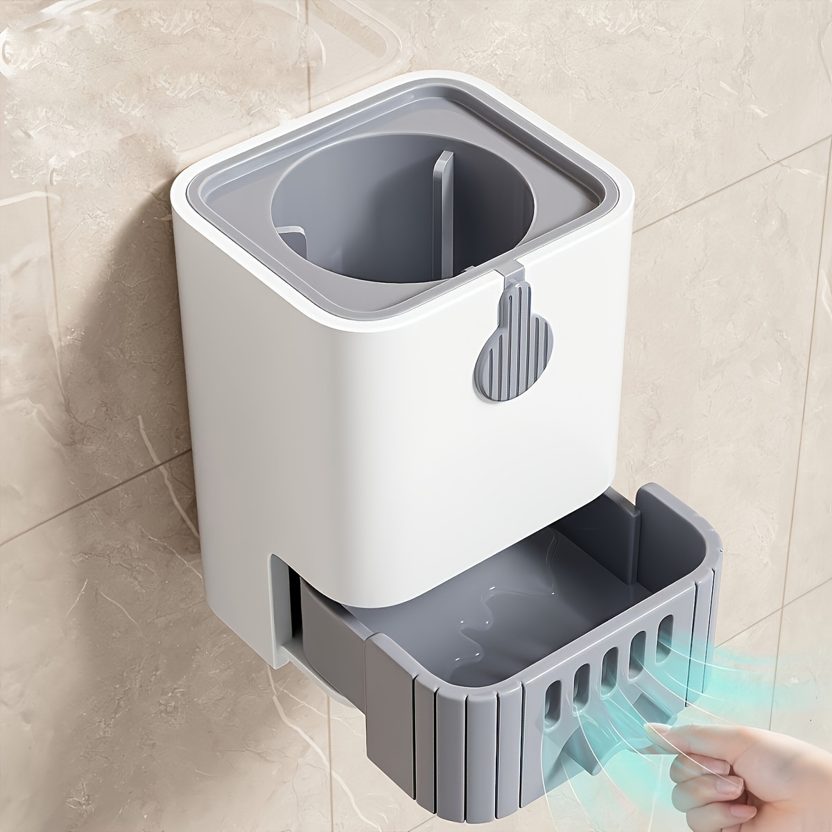 wall mounted toilet brush set with long handle flexible no dead corner design for easy bathroom cleaning   stand essential back to school supplies Product details 5