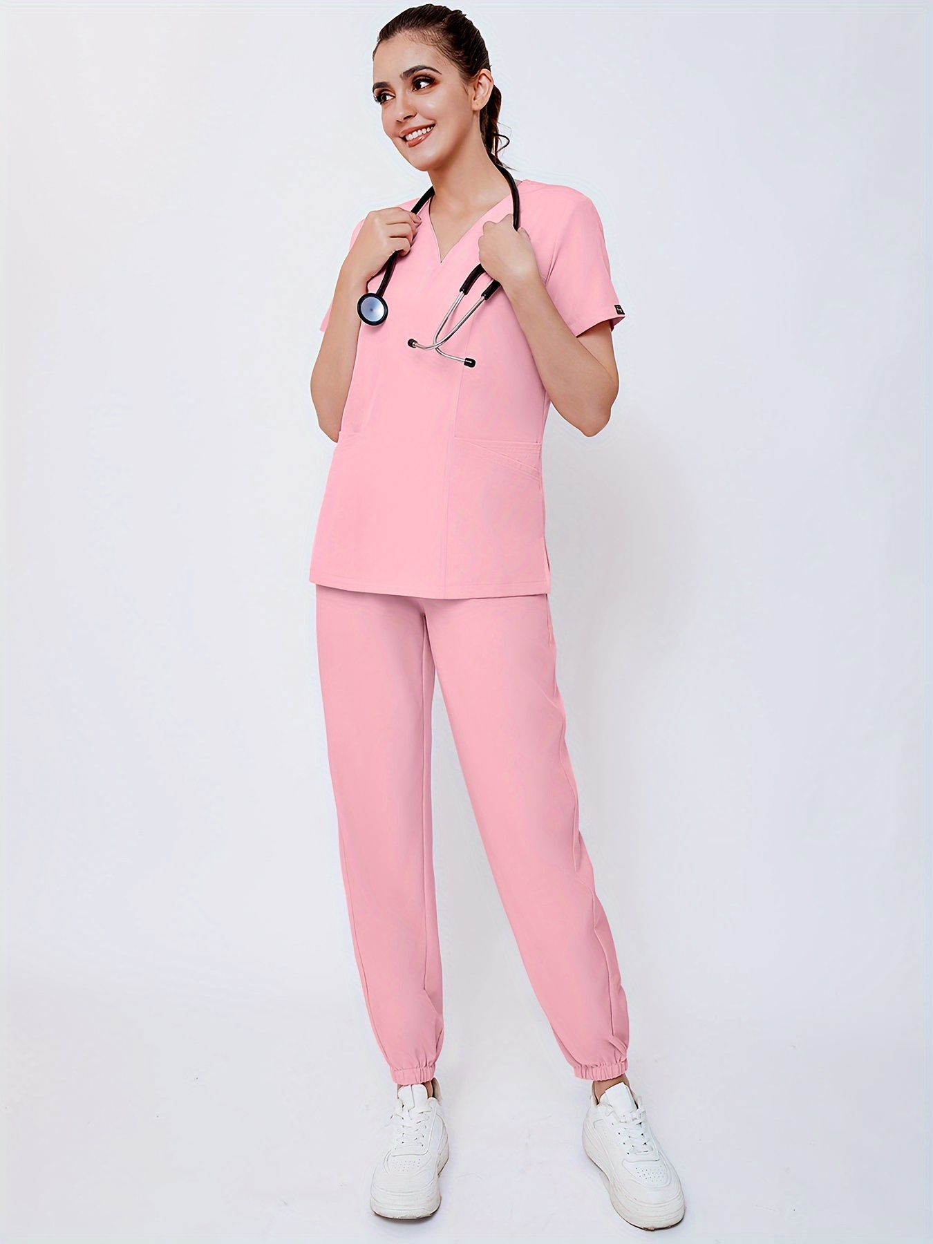Conjunto de uniformes médicos para mujer, trajes de trabajo de