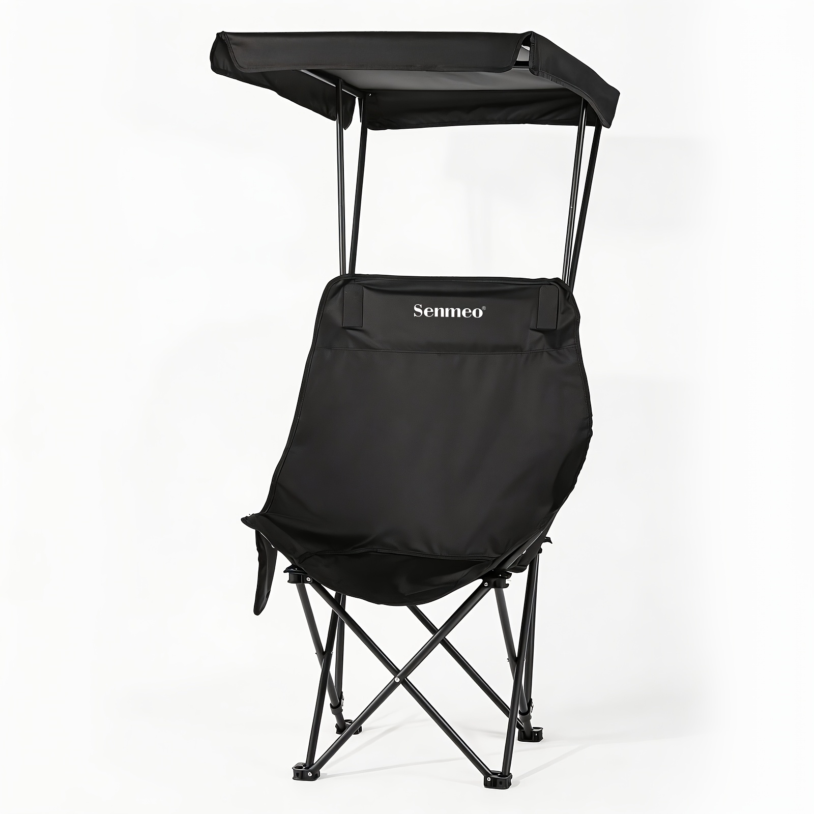 Canopied Camping Chair, Outdoor Sunshade Stable Structure, Ergonomic Back Support, Load-bearing 308lb, Lightweight Folding Easy To Carry, With Storage Function, Suitable For Beach