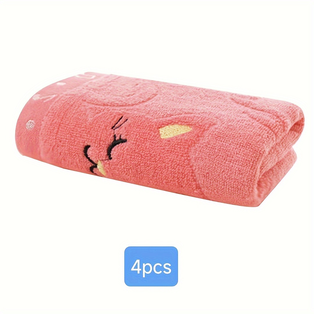 TEMU 4pcs Skin-friendly Quickly Dry Towels Set, 25x50 Cm (10x20 Inches), Super Soft, Absorbent, Vintage Style Bathroom Shower Plain Towels, High Quality Towel Cloth, Christmas Gifts (25*50cm)
