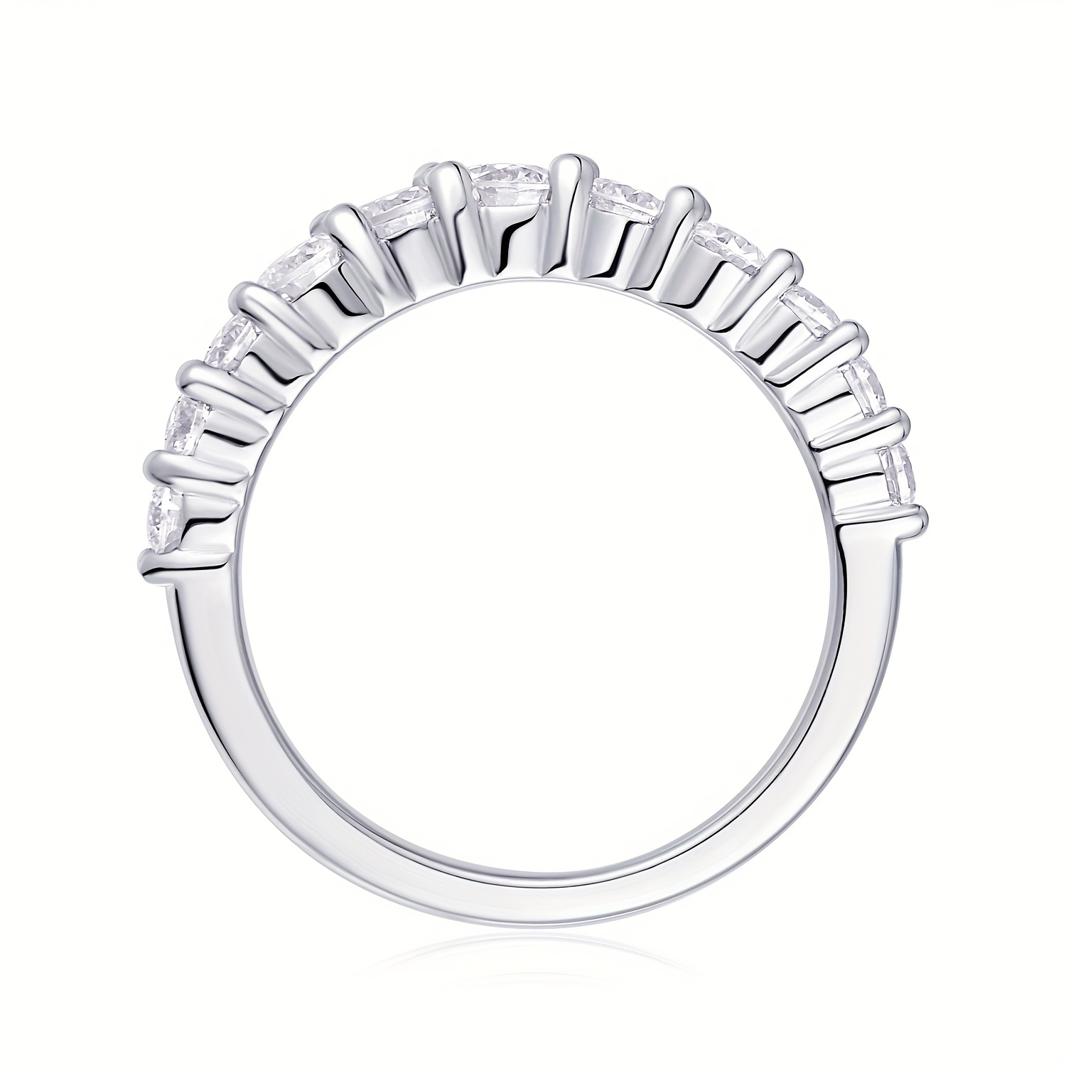 Women's 925 Silver Moissanite Ring, Elegant Daily Wear