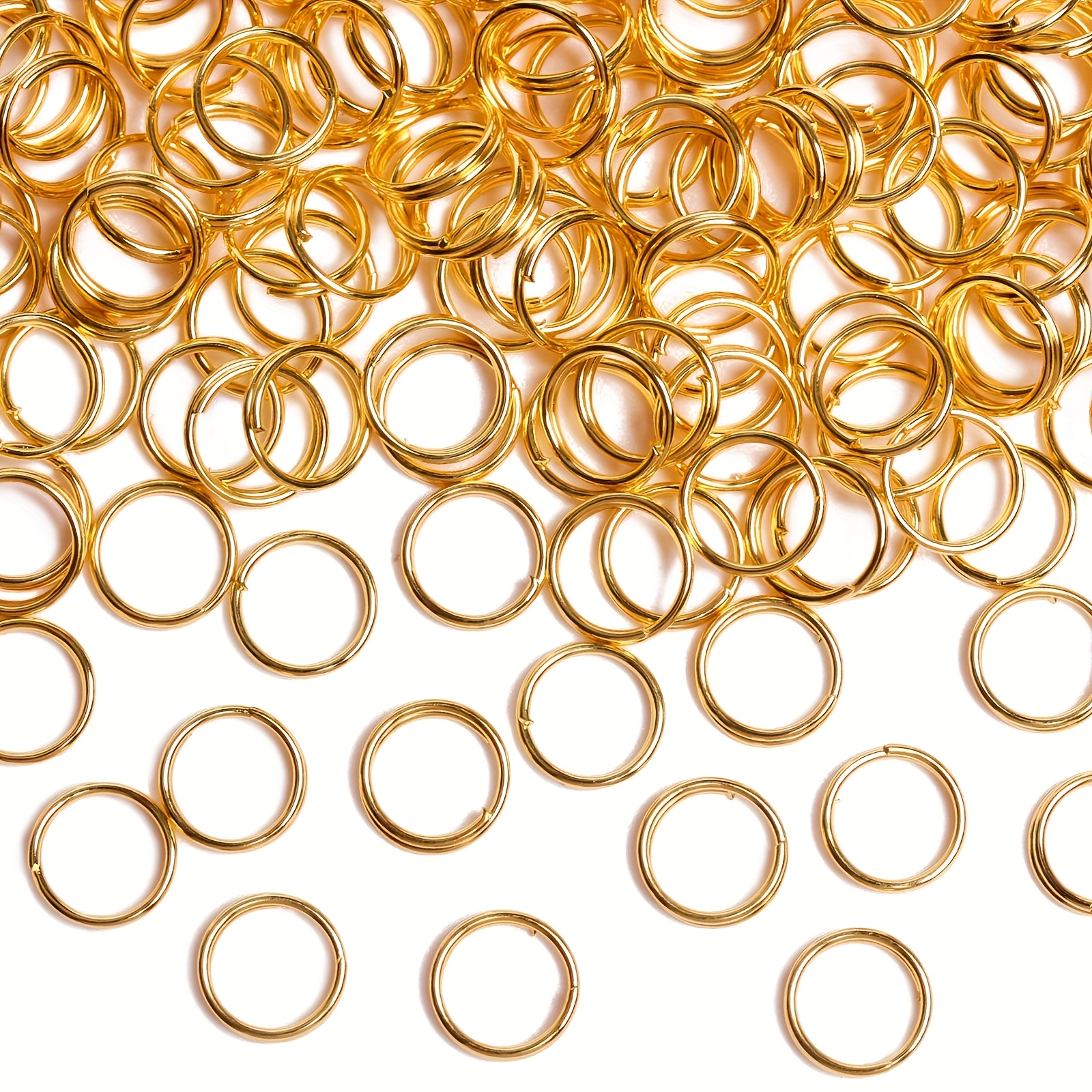 

5/6/7/8mm 360-200pcs Golden Round Double For Making Accessories Connection Ring