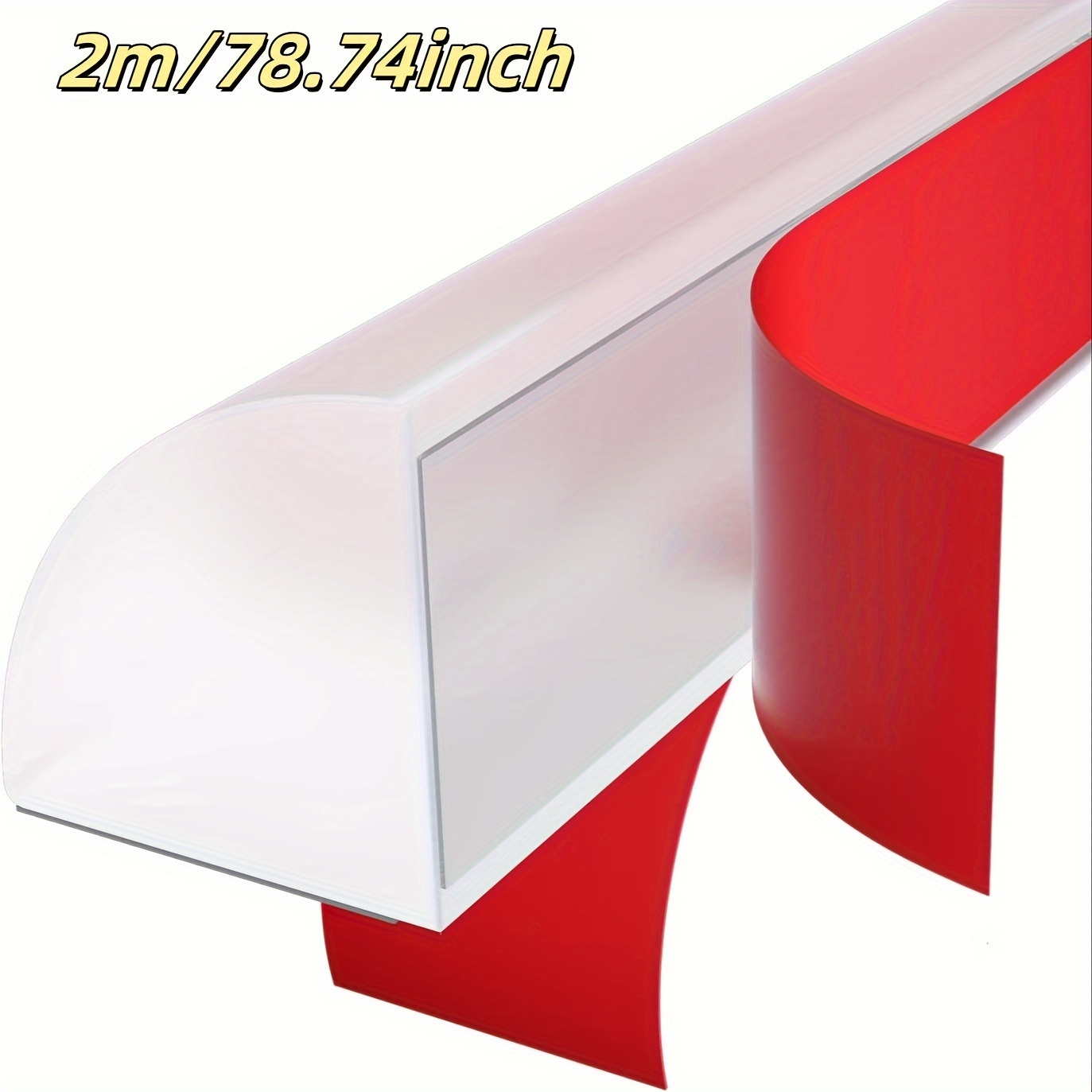 1pc Quarter Round , Bathroom Foldable Flexible Water Shutters Threshold Dam, For Wall Corner Trim Shower Enclosure Or Kitchen Sink Countertop