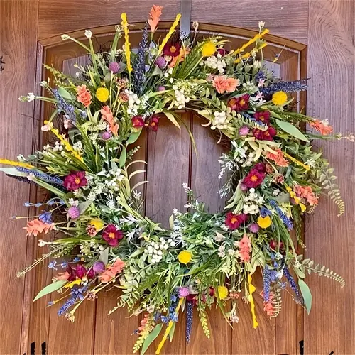 45 7in wreath spring front door wreath artificial wreath for front door window home wall farmhouse holiday decoration