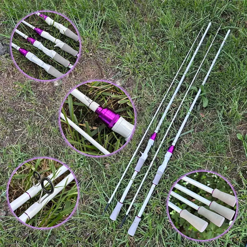White Fishing Rod, 70.87inch and 82.68inch Lengths, 2-section Design, Fiberglass Composite Rod Body, Strong and Durable, M-action, a Unisex Fishing Rod, Affordable, Suitable for * Saltwater and ... White Fishing Rod, 70.87inch and 82.68inch Lengths, 2-section Design, Fiberglass Composite Rod Body, Strong and Durable, M-action, a Unisex Fishing Rod, Affordable, Suitable for * Saltwater and ...
