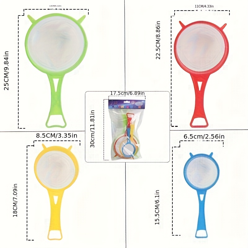 4pcs Multifunctional Strainer Set - Colorful Kitchen Filter Suitable for Tea, Juice, And Soy Milk - Durable Food-Grade Plastic Design with Ergonomic Handle And Fine Mesh - Space-Saving Kitchen Tool, Countertop Water Filter, Tea Brewing Device 6 4pcs Multifunctional Strainer Set - Colorful Kitchen Filter Suitable for Tea, Juice, And Soy Milk - Durable Food-Grade Plastic Design with Ergonomic Handle And Fine Mesh - Space-Saving Kitchen Tool, Countertop Water Filter, Tea Brewing Device - Image 6