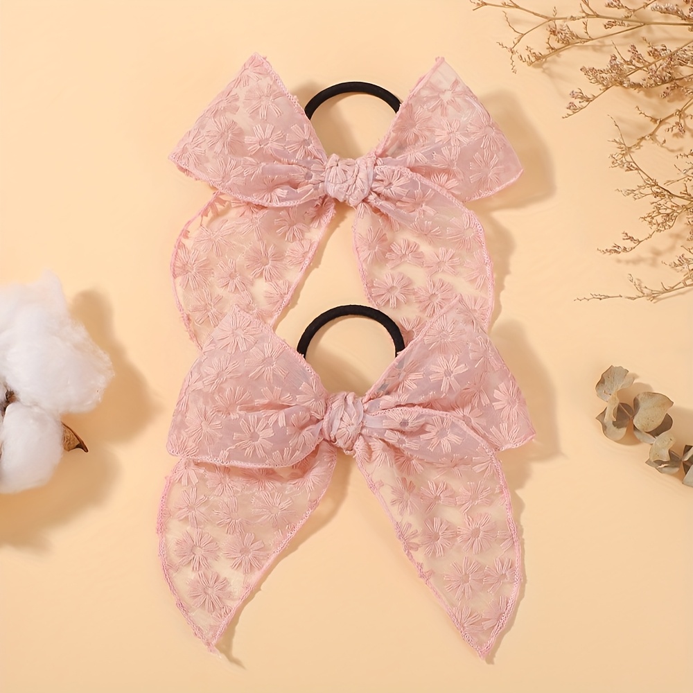 TEMU Set de 2 coleteros de encaje con en color sólido estilo bohemio, adiciones elegantes para