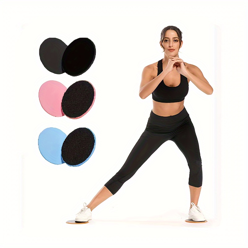 Core and Thigh Training Slide Discs Pair Portable Fitness Equipment for  Home Workouts, Solid Color ABS Material Glide Pads for Strength and