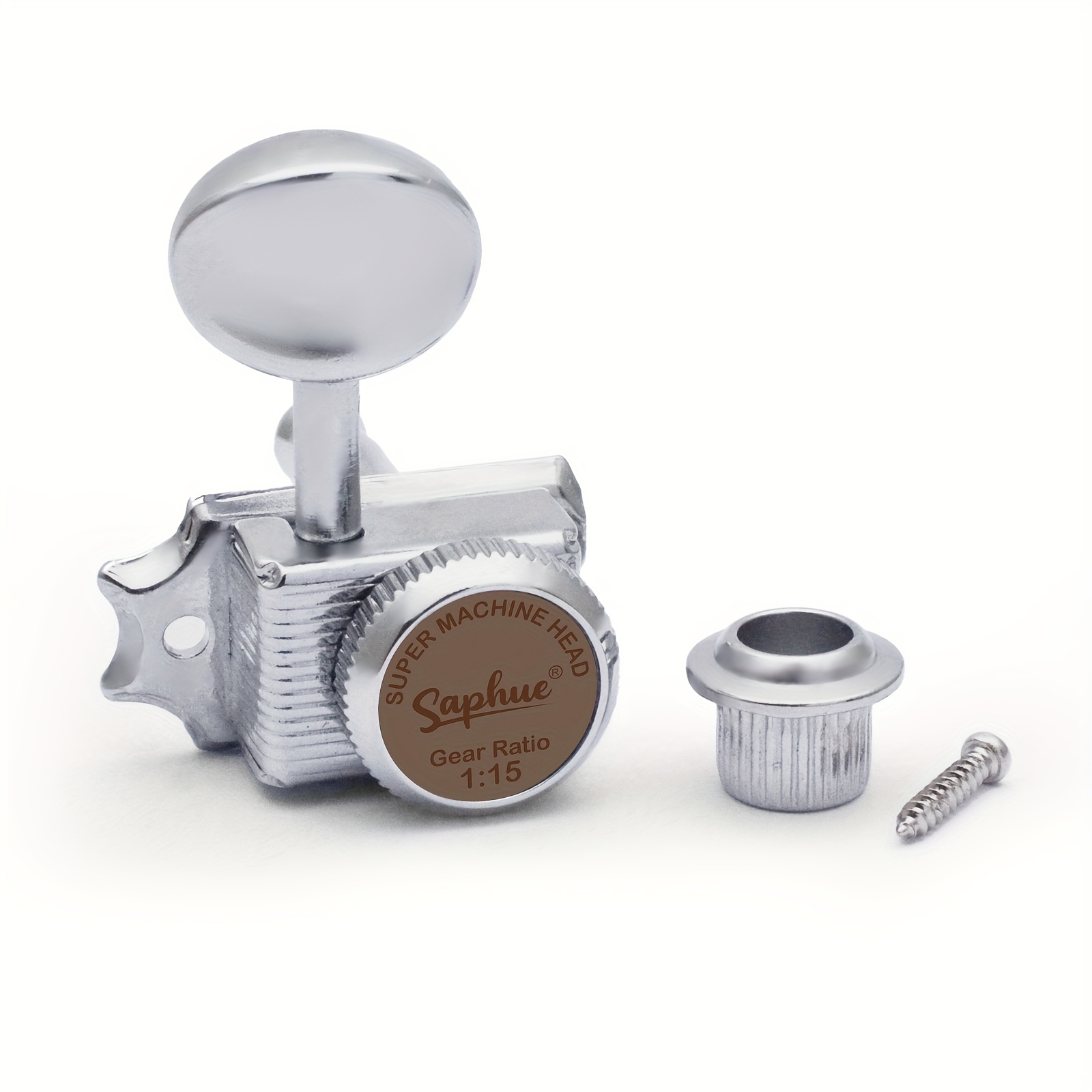 [Inline Guitar Lock Tuners] SAPHUE 6 Inline Guitar Lock String Tuners 1:15 Vintage Guitar Locking Tuning Key Pegs Machine Heads Replacement for ST TL Style Electric Folk or Acoustic Guitars Chrome/Golden, Tuning Pegs, Inline Tuners, Highquality Tuners, Replacement Tuners, Acoustic Guitarists, Guitar Players