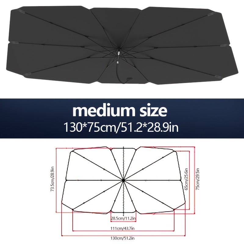 Car Sunshade Umbrella Front Windshield Sunshade Block Sunlight Isolate Heat
