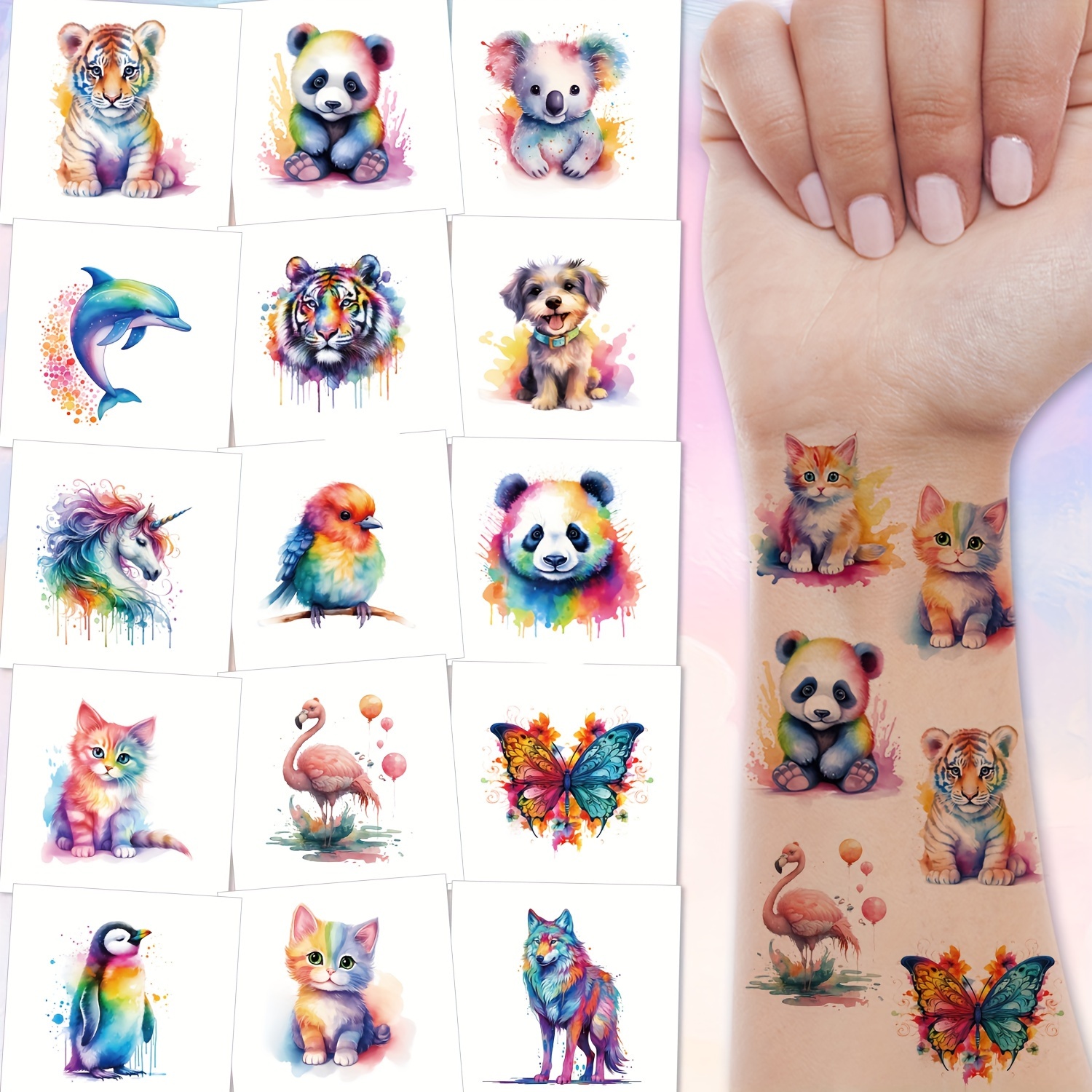 

10 Watercolor Tattoos: , , , , , - , Decorations, Stickers