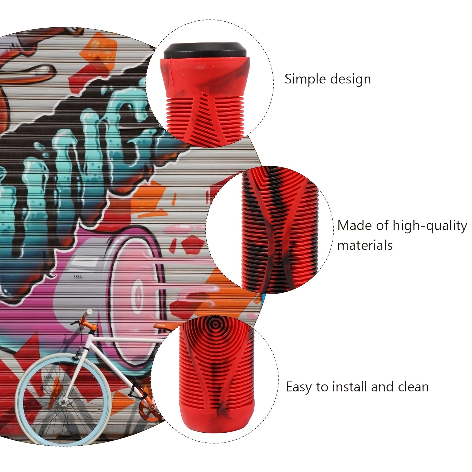 Manșoane Extra Lungi și Groase din Cauciuc pentru Bicicletă, Pad-uri Universale pentru Ghidon MTB/Trotinetă, Anti-Alunecare cu Absorbție a Șocurilor, Adiții Confortabile pentru Ciclism (Pachet de 2)