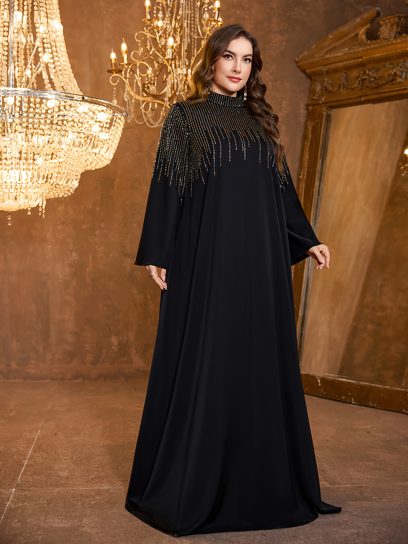 fitted lace wedding dress Black Satin Pleated V-Neck Maternity Maxi Dress – PinkBlush main image 0