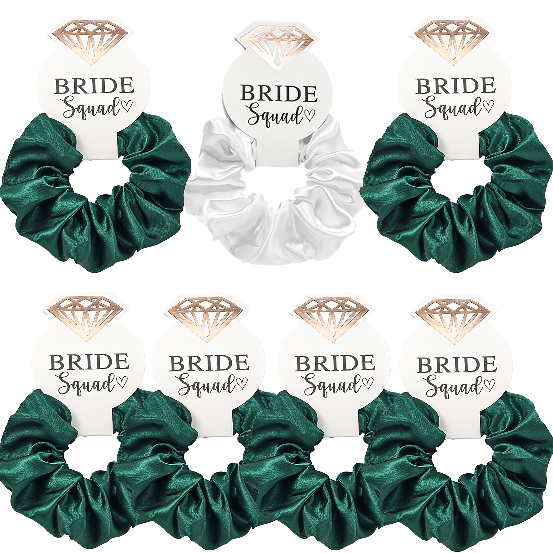 

7pcs Hair Ring Single Party Gift Bridesmaid Gift Bride Wedding Party Women's Hair Ring Without