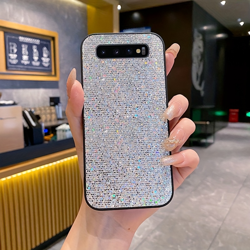 TEMU Phone Case - Glitter The Starlit Sky Twinkle Leather Tpu Phone Case Suitable For Galaxy S10 4g 5g S10 Plus Back Cover