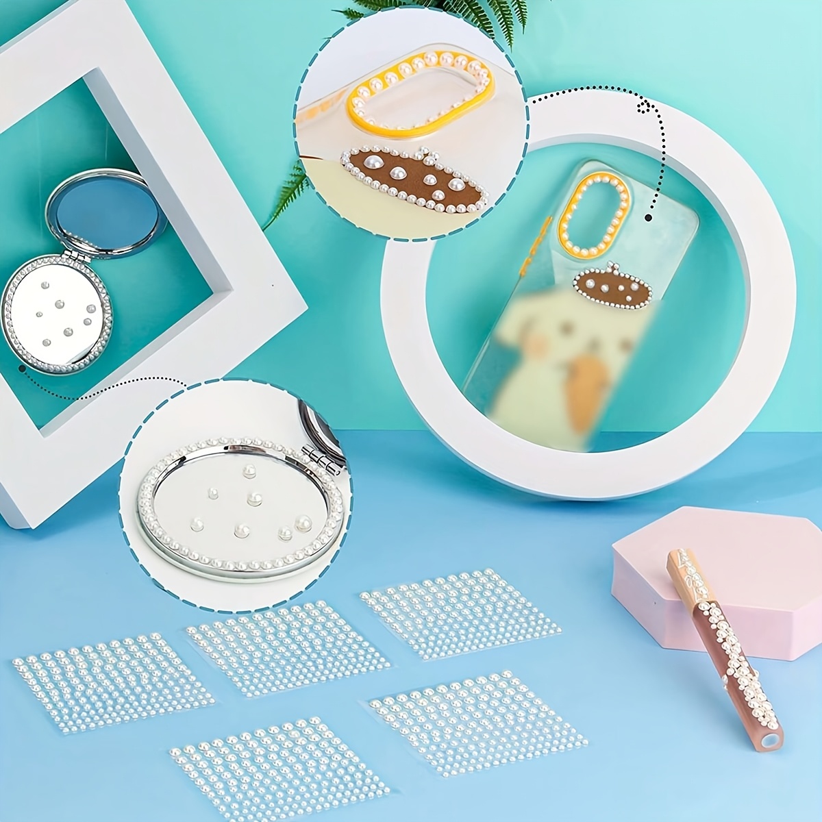 Self-Adhesive Pearl Stickers for Makeup and Crafts