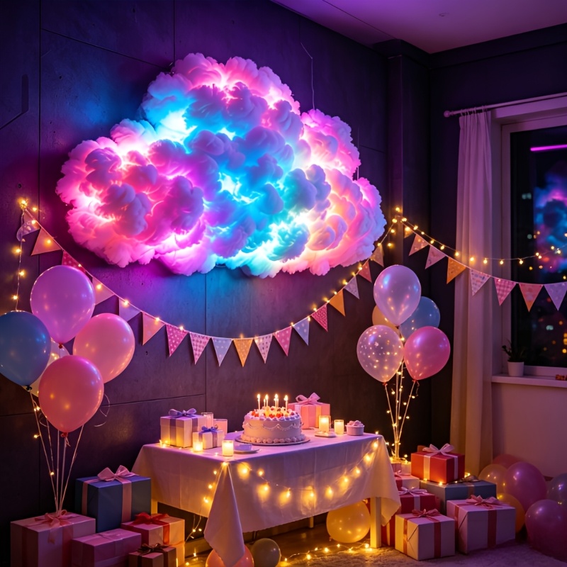 RGB Cloud Lamp, Dynamic Smart Light with USB Power
