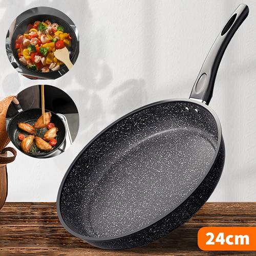 1pc flat coated non stick pan 24cm 9 44in without lid pancake frying pan compatible with all cooktops kitchen gadgets cookware suitable for truck