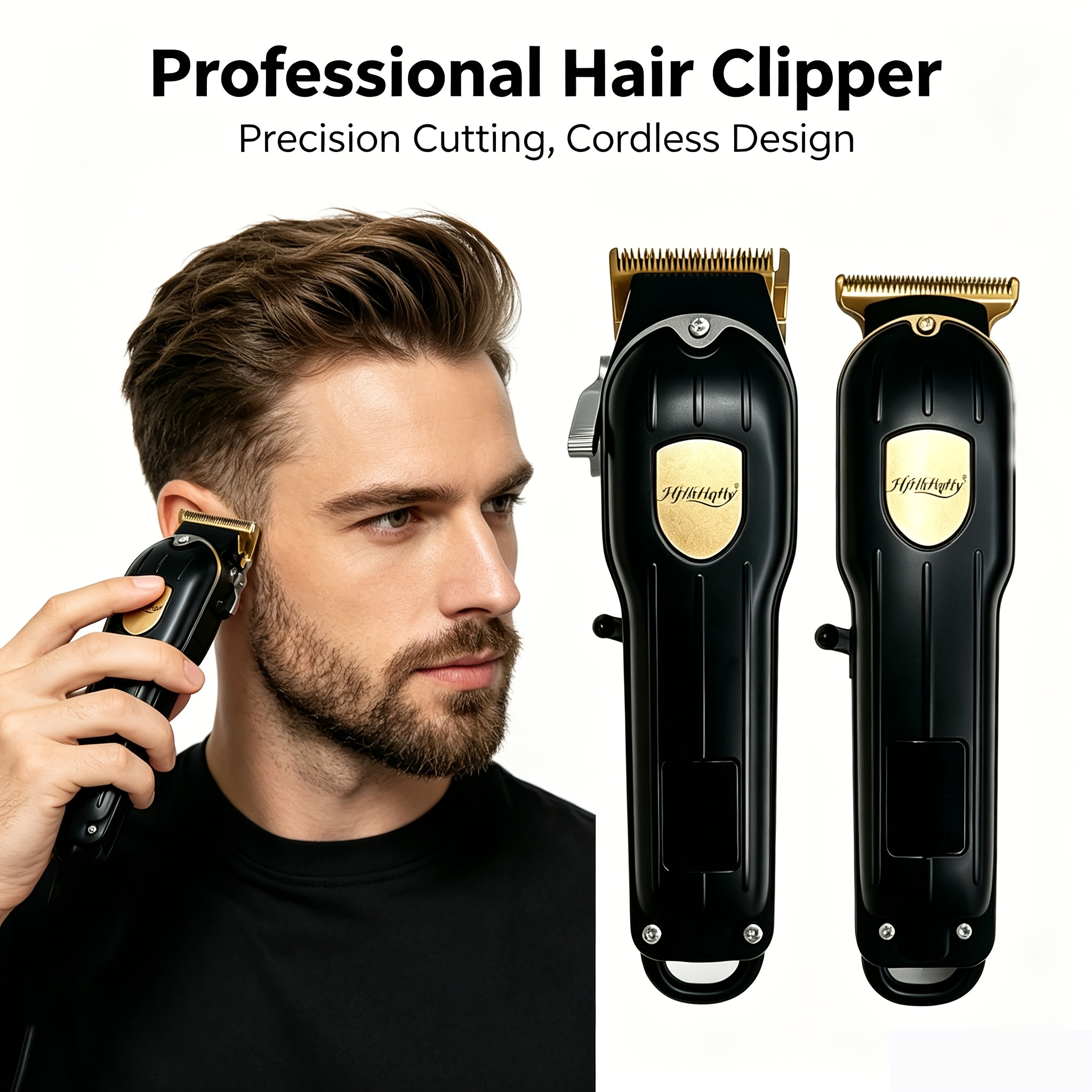[hjhhhqhy] Fashionable Men's Hair Clipper, A Metal-feel Grooming Tool, Wireless Rechargeable Grooming Kit, Perfect For Haircuts, A Romantic Surprise Gift For , Men's Hair Clipper
