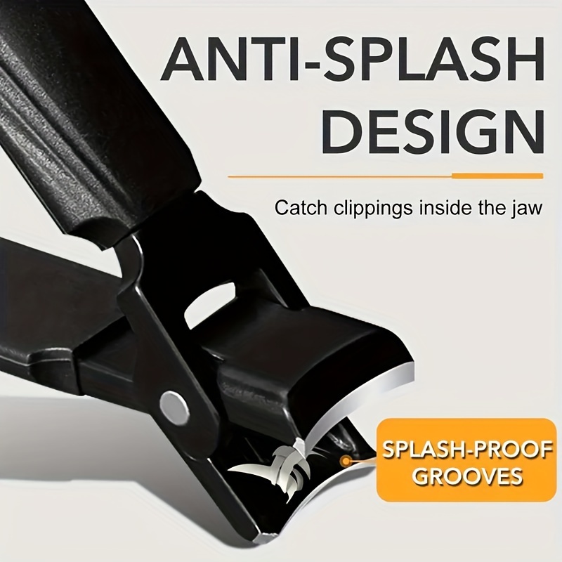 

Splash-proof Large Nail Clippers For Thick Toenails - Modern Design, Stainless Steel Blades, No Oil, Suitable For Finger Nails