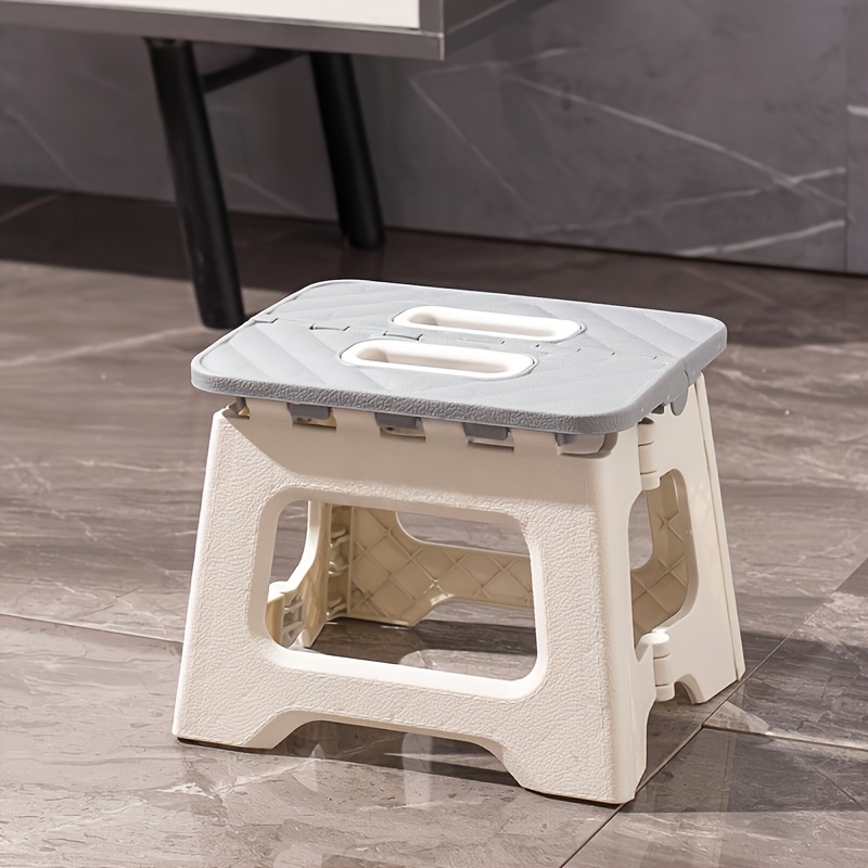 TEMU Taburete plegable multifuncional con asa -- y duradero, ideal para cocina, baño, camping, senderismo, , disponible en varios colores