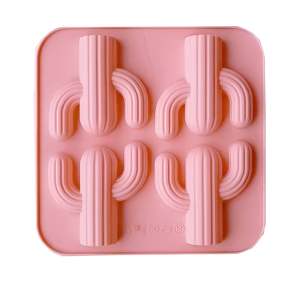 TEMU 1pc Desert Prickly Pear Cactus-shaped Chocolate Silicone Mold, Diy Ice Cube, Cookie, Pudding, Dessert Mold, Cake Decorating Baking Mold