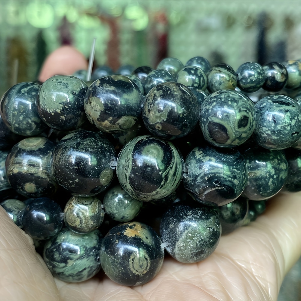 

Natural Stone Rhyolite Jasper Beads Charm Round Loose Beads For Jewelry Making Needlework Bracelets 6/8/10mm