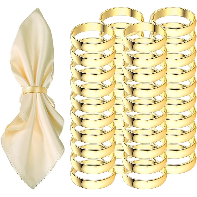 golden napkin rings set of 100 metal napkin ring holder buckles fall thanksgiving christmas napkin rings napkins rings for table settings wedding christmas party dinner table