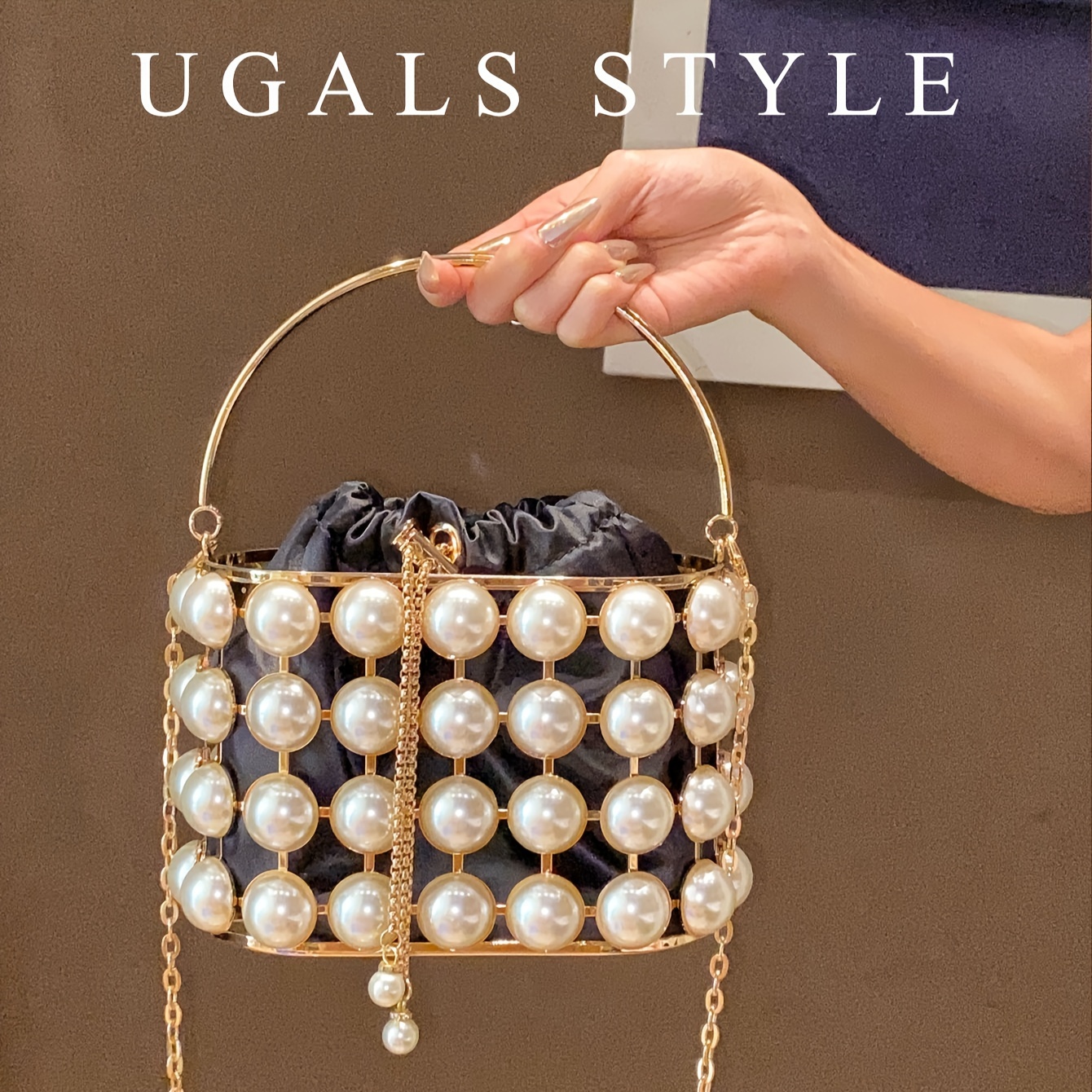 LOVE-Sac a la mode Sac Perlee de mariee Sac a Main du Mariage Sac de