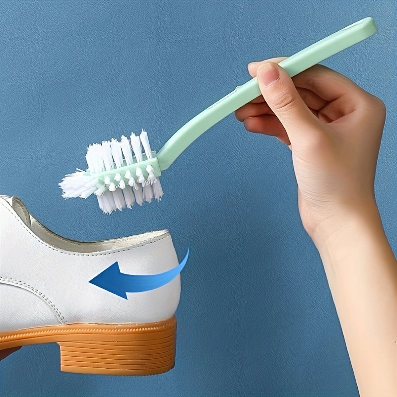 

1pc Five-sided Plastic Laundry Brush, Multi-functional Cleaning Brush With Long Handle For Shoe Washing And Laundry