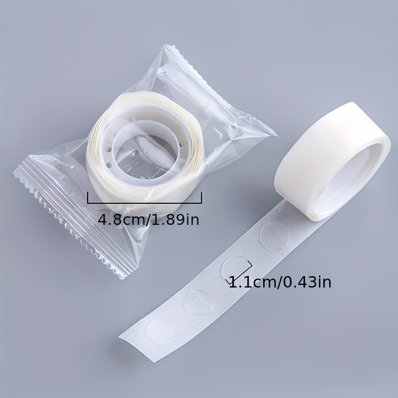 TEMU New Holiday : 1800pcs Transparent Double-sided Tape - 1kg Strong , Suitable For Wedding And Birthday Party Decorations, Crafts - No Residue,