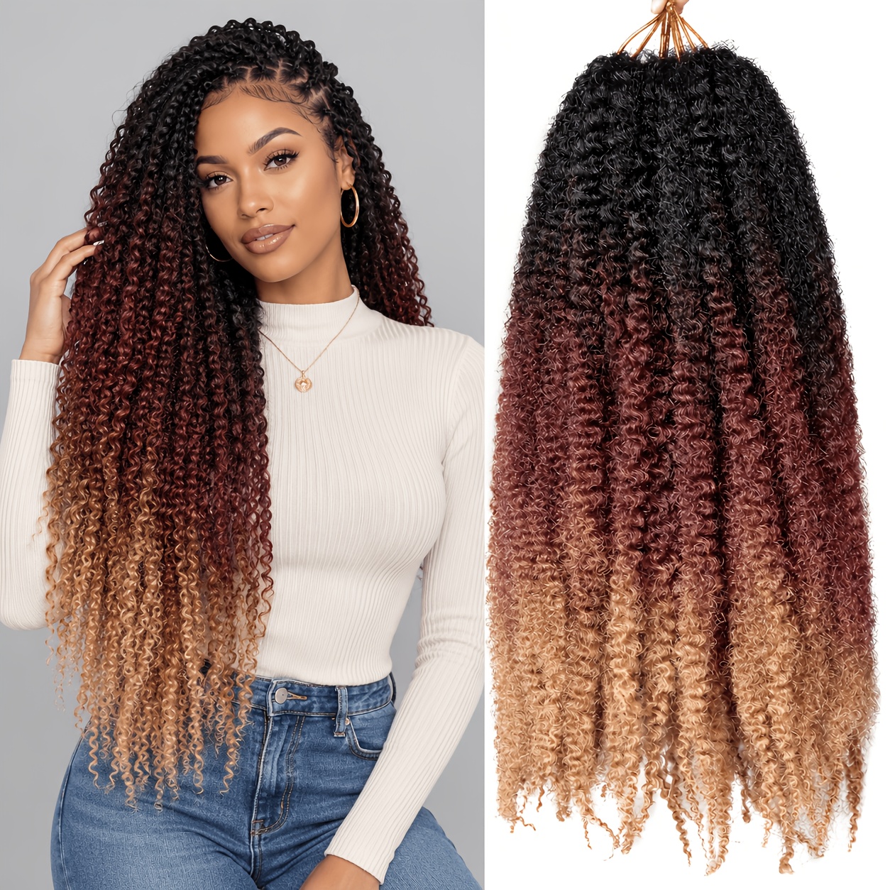 Image of 1-pack Twist Braiding Hair Suitable For - Afro Crochet Twist Extensions, Dreadlock Hair For Twists Braids, Dreadlock Maintenance & Volume, Hair