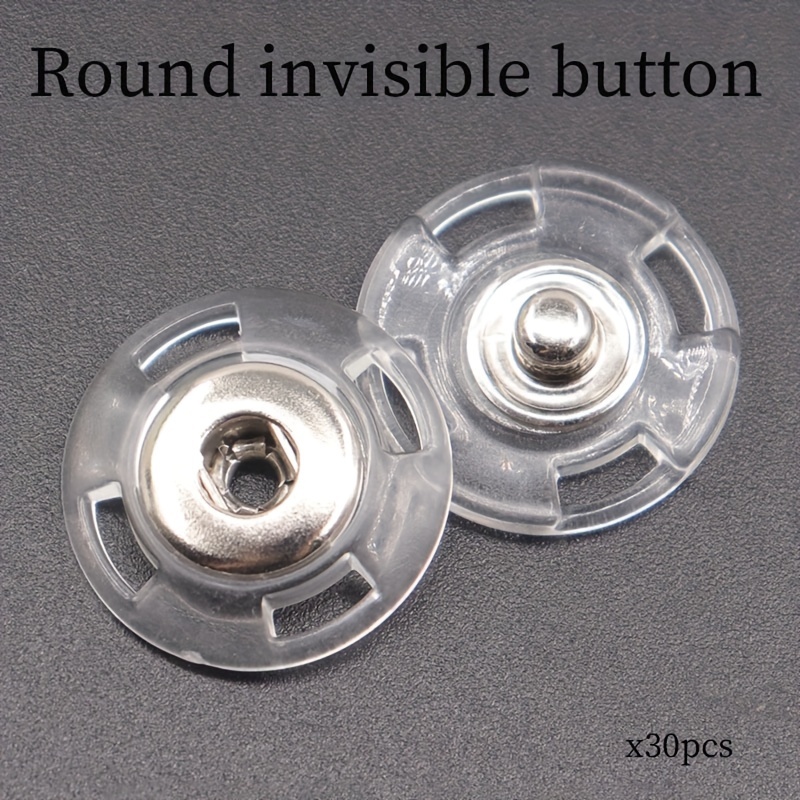 

30- Round Snap - Multifunctional Plastic Sew-on No-show For , Shirts, Closures - Mixed (, , ) - 0.7